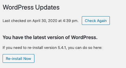 Update WordPress to Latest Version