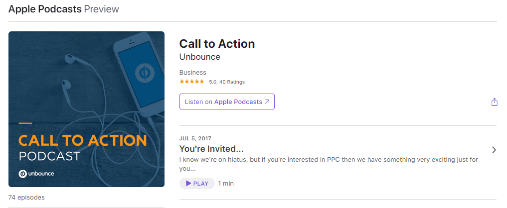 call to action podcast