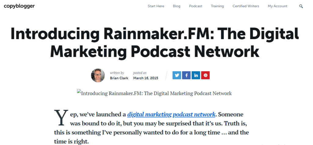 Rainmaker.FM – Formerly Copyblogger 